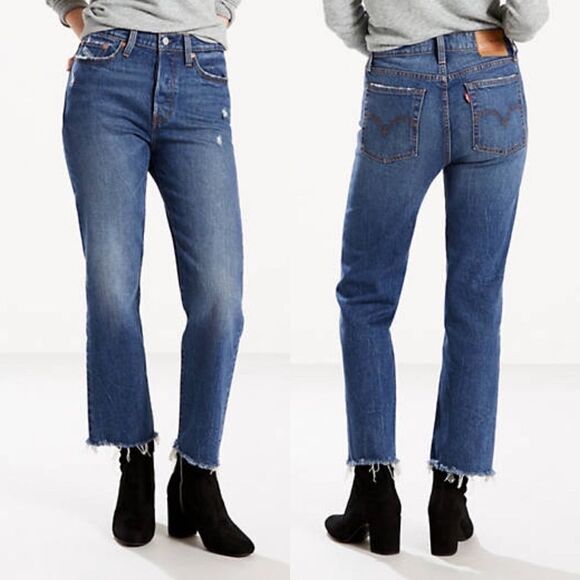 Levi's Premium Wedgie Fit Straight Jeans - Medium Wash | Size 27 - Picture 1 of 9